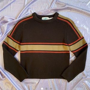 Vintage 1970’s Striped Cropped Sweater